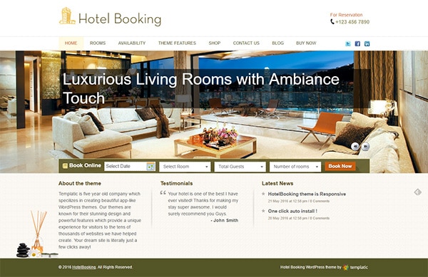 Hotel Booking App Theme – Templatic